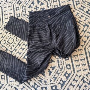 lululemon athletica Black Zebra Print Leggings